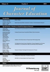 Journal Of Character Education Vol 15 Issue 2