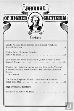 Bertrand.pt - Journal Of Higher Criticism Volume 17 Number 2
