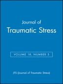 Journal Of Traumatic Stress, Volume 18, Number 3