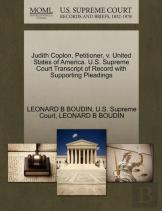 Judith Coplon, Petitioner, V. United States Of America. U.S. Supreme Court Transcript Of Record With Supporting Pleadings