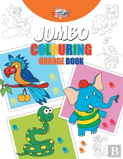 Bertrand.pt - Jumbo Colouring Orange Book For 4 To 8 Years Old Kids Best Gift To Children For Drawing, Coloring And Painting