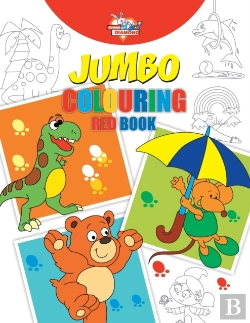 Bertrand.pt - Jumbo Colouring Red  Book  For 4 To 8 Ye