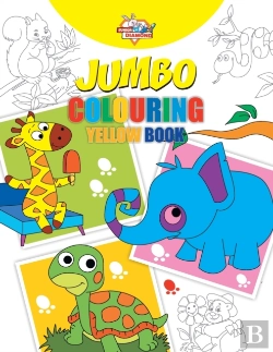 Bertrand.pt - Jumbo Colouring Yellow  Book  For 4 To 8