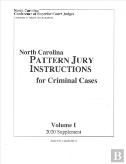 Bertrand.pt - June 2020 Supplement To North Carolina Pattern Jury Instructions For Criminal Cases