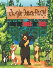 Jungle Dance Party Coloring Book For Kids