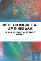 Justice And International Law In Meiji Japan