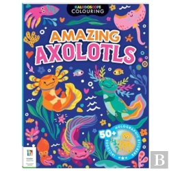 Bertrand.pt - Kaleidoscope Sticker Colouring Awesome Axolotls