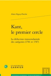 Kant, Le Premier Cercle : La Déduction Transcendantale Des Catégories (1781 Et 1787)