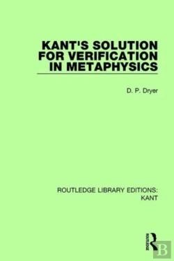 Bertrand.pt - Kant'S Solution For Verification In Metaphysics