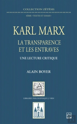 Bertrand.pt - Karl Marx : La Transparence Et Les Entraves, Une Lecture Critique