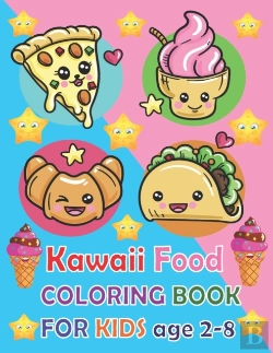 Bertrand.pt - Kawaii Food Coloring Book For Kids Age 2-8