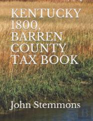 Kentucky 1800, Barren County Tax Book