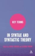 Key Terms In Syntax And Syntactic Theory