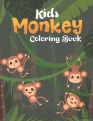 Kids Monkey Coloring Book