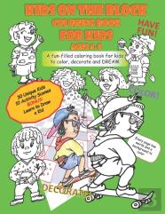 Kids On The Block Coloring Book For Kids Ages 4-8