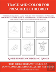 Kindergarten Coloring Games (Trace And Color For Preschool Children)