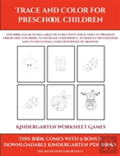 Kindergarten Worksheet Games (Trace And Color For Preschool Children)