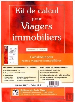 Bertrand.pt - Kit De Calcul Pour Viagers Immobiliers ; Calculateur Pour Rentes Viagères Immobilières (Fiches)