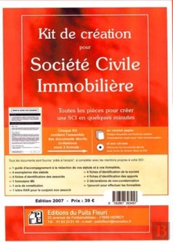 Bertrand.pt - Kit De Création Pour Société Civile Immobilière ; Toutes Les Pièces Pour Créer Une Sci En Quelques Minutes