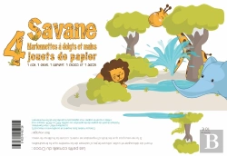 Bertrand.pt - Kit Savane - 4 Marionnettes A Doigts Et Main (Papertoy)