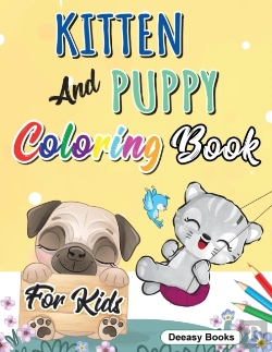 Bertrand.pt - Kitten And Puppy Coloring Book For Kids