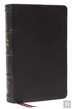 Bertrand.pt - Kjv Holy Bible: Large Print Single-Column With 43,000 End-Of-Verse Cross References, Black Genuine Leather, Personal Size, Red Letter, (Thumb Indexed): King James Version