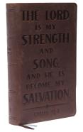 Kjv Holy Bible: Personal Size With Cross References, Brown Genuine Leather, Red Letter, Comfort Print: King James Version (Verse Art Cover Collection)