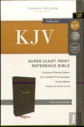 Kjv Holy Bible: Super Giant Print With 43,000 Cross References, Brown Bonded Leather, Red Letter, Comfort Print (Thumb Indexed): King James Version