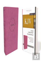 Kjv Holy Bible: Value Large Print Thinline, Pink Leathersoft, Red Letter, Comfort Print: King James Version