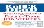 Knock 'Em Dead Secrets & Strategies For First-Time Job Seekers