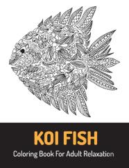 Koi Fish Coloring Book For Adult Relaxation