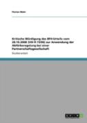 Kritische Wardigung Des Bfh-Urteils Vom 28.10.2008 (Viii R 73/06) Zur Anwendung Der Abfaã‚Â¤Rberegelung Bei Einer Partnerschaftsgesellschaft