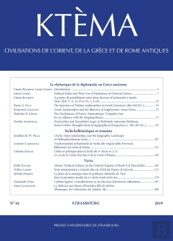 Bertrand.pt - Ktema N  44/2019. La Rhetorique De La Diplomatie En Grece Ancienne
