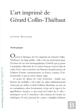 Bertrand.pt - L' Art Imprimé De Gérard Collin-Thiébaut
