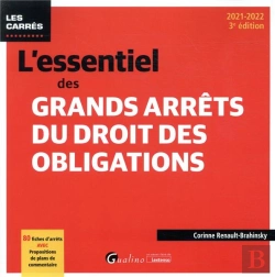 Bertrand.pt - L Essentiel Des Grands Arrets Du Droit Des Obligations, 3eme Ed - 80 Fiches D Arrets Analyses Et Com