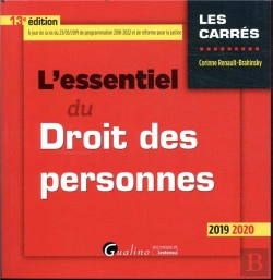Bertrand.pt - L Essentiel Du Droit Des Personnes - 13eme Edition - Integre Les Dispositions De La Loi Du 23mars 20