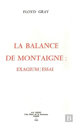 Bertrand.pt - La Balance De Montaigne : Exagium/Essai