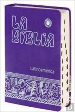 Bertrand.pt - La Biblia Latinoamérica [Letra Grande] Simil-Piel Morada, Con Uñeros
