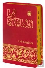 La Biblia Latinoamérica [Letra Grande] Simil-Piel Roja, Canto Dorado, Con Uñeros