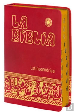 Bertrand.pt - La Biblia Latinoamérica [Letra Grande] Simil-Piel Roja, Canto Dorado, Con Uñeros