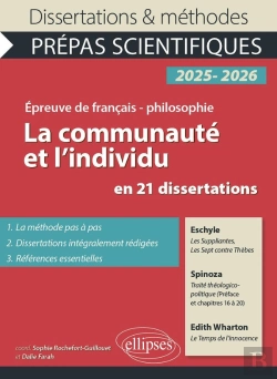 Bertrand.pt - La Communauté Et L'Individu En 21 Dissertations : Prépas Scientifiques 2025/2026; Épreuve De Français-Philosophie (Édition 2025/2026)