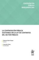 La Contratacion Publica Sostenible En La Ley Contratos Sect