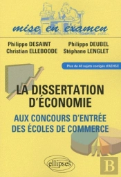 La Dissertation D'Économie Aux Concours D'Entrée Des Écoles De Commerce