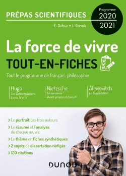 Bertrand.pt - La Force De Vivre ; Tout Le Programme Français-Philosophie ; Prépas Scientifiques ; Tout-En-Fiches (Édition 2020/2021)