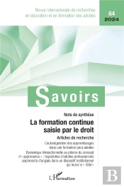 La Formation Continue Saisie Par Le Droit - Vol642024