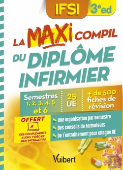 Bertrand.pt - La Maxi Compil Du Diplôme Infirmier : Semestres 1 À 6 - 26 Ue ; 500 Fiches De Révision