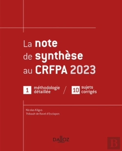 Bertrand.pt - La Note De Synthèse Au Crpfa (Édition 2023)