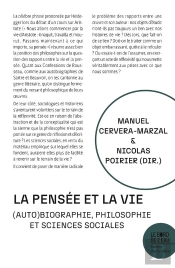La Pensée Et La Vie : (Auto)Biographie, Philosophie Et Sciences Sociales