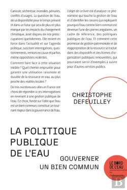 Bertrand.pt - La Politique Publique De L'Eau : Gouverner Un Bien Commun