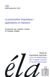 La Prescription Linguistique : Applications Et Réactions (Édition 2018)